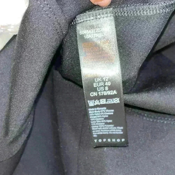 NWT Topshop Black Lace Bodycon Dress sz 8 - Picture 6 of 8